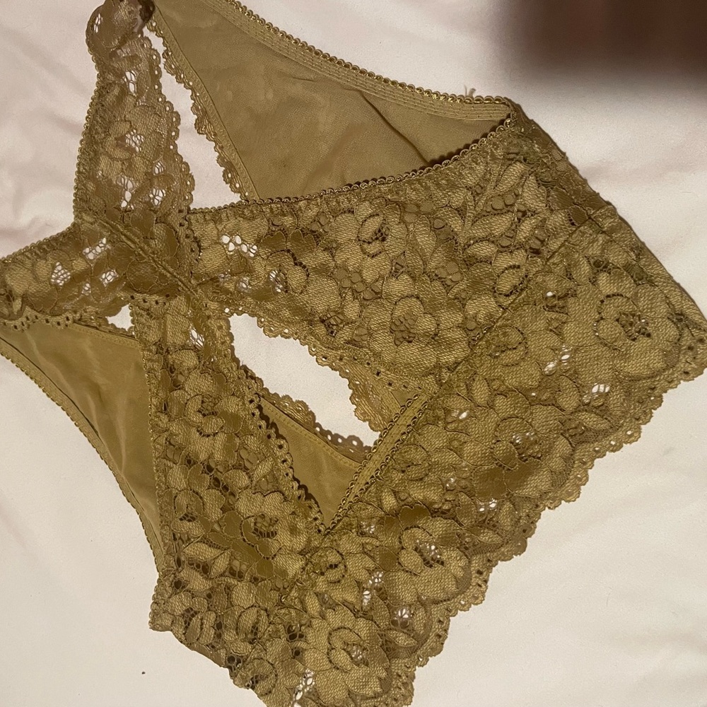 Mustard/brown bralette